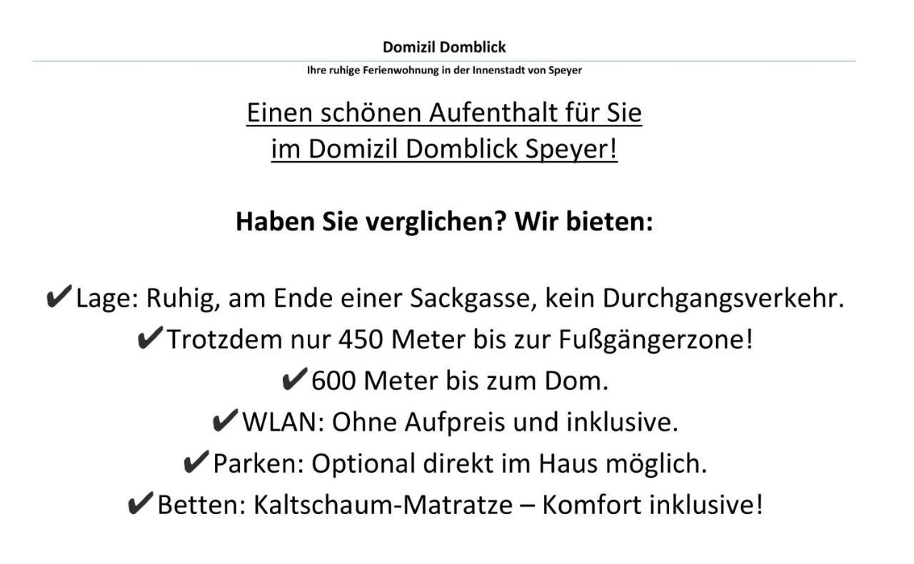 Domizil Domblick Speyer City, Garage, 50M2 מראה חיצוני תמונה